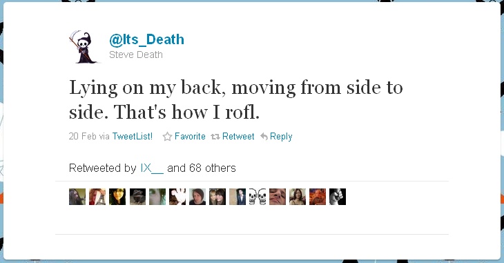 How @Its_Death rolls.