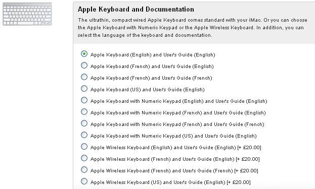 Apple's extensive keyboard options